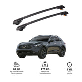 INFINITI QX70 2013 et modèles ultérieurs TRX1 Thunder Carrier Barres transversales pour galerie de toit de voiture, 2 barres